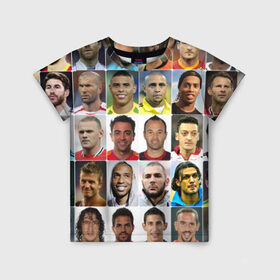 Детская футболка 3D с принтом Великие футболисты в Белгороде, 100% гипоаллергенный полиэфир | прямой крой, круглый вырез горловины, длина до линии бедер, чуть спущенное плечо, ткань немного тянется | великие | звёзды | знаменитости | игроки | легендарные | лучшие | самые крутые | футбол | футболисты | элита
