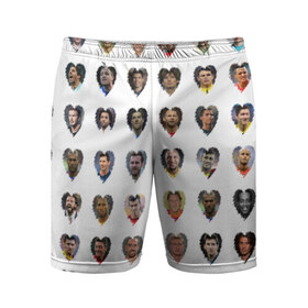 Мужские шорты 3D спортивные с принтом Величайшие футболисты в Белгороде,  |  | великие | звёзды | знаменитости | игроки | легендарные | лучшие | самые крутые | футбол | футболисты | элита