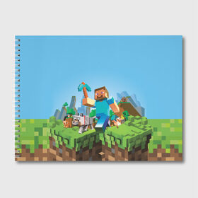 Альбом для рисования с принтом Minecraft в Белгороде, 100% бумага
 | матовая бумага, плотность 200 мг. | minecraft | игры | майнкрафт