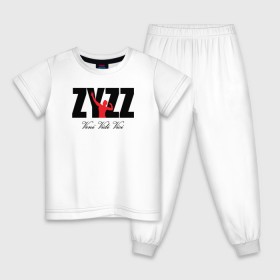 Детская пижама хлопок с принтом Zyzz в Белгороде, 100% хлопок |  брюки и футболка прямого кроя, без карманов, на брюках мягкая резинка на поясе и по низу штанин
 | bodybuilding | zyzz | бодибилдинг | зиз | качок | мышцы