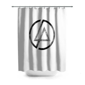 Штора 3D для ванной с принтом Linkin Park в Белгороде, 100% полиэстер | плотность материала — 100 г/м2. Стандартный размер — 146 см х 180 см. По верхнему краю — пластиковые люверсы для креплений. В комплекте 10 пластиковых колец | линкин парк