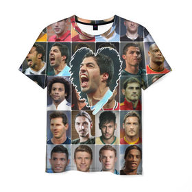 Мужская футболка 3D с принтом Луис Суарес - лучший в Белгороде, 100% полиэфир | прямой крой, круглый вырез горловины, длина до линии бедер | luis suarez | аргентина | барса | барселона | луис суарес | лучшие футболисты | любимый игрок | мой любимец | самый крутой | сердце | футбол | я люблю