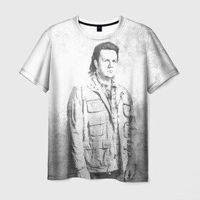 Мужская футболка 3D с принтом Юджин в Белгороде, 100% полиэфир | прямой крой, круглый вырез горловины, длина до линии бедер | walking dead | зомби | мертвецы | сериал | ходячие