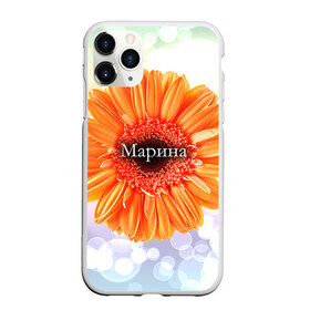Чехол для iPhone 11 Pro матовый с принтом Марина в Белгороде, Силикон |  | Тематика изображения на принте: девушке | имя | любимой | марина | подарок | подарок любимой | подарок на 8 марта | подарок на день рождения | с 8 марта | цветок | цветы