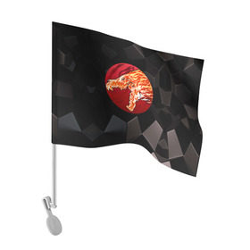 Флаг для автомобиля с принтом Howl в Белгороде, 100% полиэстер | Размер: 30*21 см | awp | cs go | howl | винтовка | вой | дракон | контр | кс го | ксго | м4а4 | скин | страйк