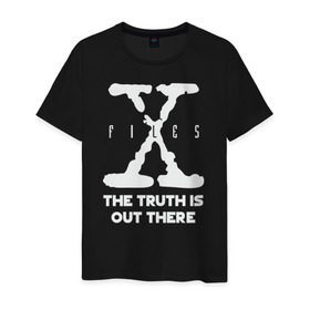 Мужская футболка хлопок с принтом X-Files в Белгороде, 100% хлопок | прямой крой, круглый вырез горловины, длина до линии бедер, слегка спущенное плечо. | mulder | scully | x files | малдер | материалы | нло | пришельцы | секретные | скалли