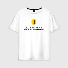 Женская футболка хлопок Oversize с принтом coin в Белгороде, 100% хлопок | свободный крой, круглый ворот, спущенный рукав, длина до линии бедер
 | 8bit | gif art | mario | old school | pixel art | sega