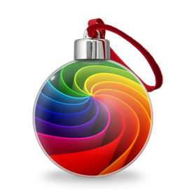 Ёлочный шар с принтом Радуга цвета в Белгороде, Пластик | Диаметр: 77 мм | Тематика изображения на принте: гамма | зеленый | красный | радуга | синий | цвет