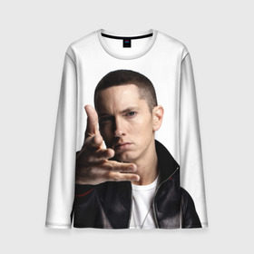 Мужской лонгслив 3D с принтом Eminem в Белгороде, 100% полиэстер | длинные рукава, круглый вырез горловины, полуприлегающий силуэт | eminem | music | rap | usa | музыка | рэп | сша | эминем