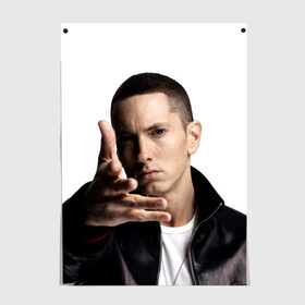 Постер с принтом Eminem в Белгороде, 100% бумага
 | бумага, плотность 150 мг. Матовая, но за счет высокого коэффициента гладкости имеет небольшой блеск и дает на свету блики, но в отличии от глянцевой бумаги не покрыта лаком | eminem | music | rap | usa | музыка | рэп | сша | эминем