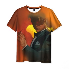 Мужская футболка 3D с принтом Lucifer 2 в Белгороде, 100% полиэфир | прямой крой, круглый вырез горловины, длина до линии бедер | 