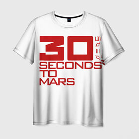 Мужская футболка 3D с принтом 30 Seconds To Mars в Белгороде, 100% полиэфир | прямой крой, круглый вырез горловины, длина до линии бедер | 