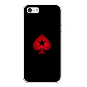 Чехол для iPhone 5/5S матовый с принтом PokerStars в Белгороде, Силикон | Область печати: задняя сторона чехла, без боковых панелей | poker | pokerstars | sport