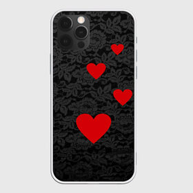 Чехол для iPhone 12 Pro Max с принтом Кружево и сердца в Белгороде, Силикон |  | Тематика изображения на принте: dg | dolce | gabbana | габбана | дольче | любовь | сердечко