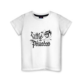 Детская футболка хлопок с принтом Маленькая принцесса в Белгороде, 100% хлопок | круглый вырез горловины, полуприлегающий силуэт, длина до линии бедер | каллиграфия | маленькая | харли квинн