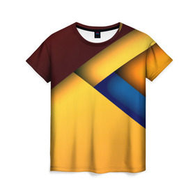 Женская футболка 3D с принтом Stiil geometria в Белгороде, 100% полиэфир ( синтетическое хлопкоподобное полотно) | прямой крой, круглый вырез горловины, длина до линии бедер | grunge | new | арт | гранж | краска | прикольные | цветные
