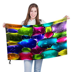 Флаг 3D с принтом Мозаика(стекло) в Белгороде, 100% полиэстер | плотность ткани — 95 г/м2, размер — 67 х 109 см. Принт наносится с одной стороны | green | абстракции | гранж | мозаика | стекло | текстуры