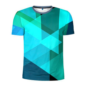 Мужская футболка 3D спортивная с принтом Gorgeous в Белгороде, 100% полиэстер с улучшенными характеристиками | приталенный силуэт, круглая горловина, широкие плечи, сужается к линии бедра | абстракт | абстракции | прикольные | ромбики | текстуры