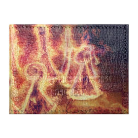 Обложка для студенческого билета с принтом Фигуры из пламени в Белгороде, натуральная кожа | Размер: 11*8 см; Печать на всей внешней стороне | Тематика изображения на принте: пламя