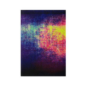 Обложка для паспорта матовая кожа с принтом Штрихи(потертости) в Белгороде, натуральная матовая кожа | размер 19,3 х 13,7 см; прозрачные пластиковые крепления | Тематика изображения на принте: rainbow | краска | прикольные | радуга | текстуры | штрихи