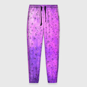Мужские брюки 3D с принтом Капля в Белгороде, 100% полиэстер | манжеты по низу, эластичный пояс регулируется шнурком, по бокам два кармана без застежек, внутренняя часть кармана из мелкой сетки | капля | популярные | прикольные | текстуры | фиолетовый