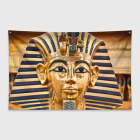 Флаг-баннер с принтом Фараон в Белгороде, 100% полиэстер | размер 67 х 109 см, плотность ткани — 95 г/м2; по краям флага есть четыре люверса для крепления | египет | фараон