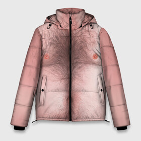 Мужская зимняя куртка 3D с принтом Загорелый торс в Белгороде, верх — 100% полиэстер; подкладка — 100% полиэстер; утеплитель — 100% полиэстер | длина ниже бедра, свободный силуэт Оверсайз. Есть воротник-стойка, отстегивающийся капюшон и ветрозащитная планка. 

Боковые карманы с листочкой на кнопках и внутренний карман на молнии. | Тематика изображения на принте: загар | мужчина | тело | торс