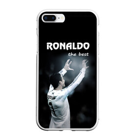 Чехол для iPhone 7Plus/8 Plus матовый с принтом RONALDO the best в Белгороде, Силикон | Область печати: задняя сторона чехла, без боковых панелей | real madrid | ronaldo | реал | роналдо | футбол