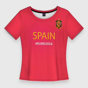 Женская футболка 3D Slim с принтом Сборная Испании 2016 в Белгороде,  |  | euro2016 | spain | испания