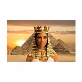 Бумага для упаковки 3D с принтом Клеопатра в Белгороде, пластик и полированная сталь | круглая форма, металлическое крепление в виде кольца | египет | египетская | закат | золото | клеопатра | корона | песок | пирамиды | пустыня | солнце | царица