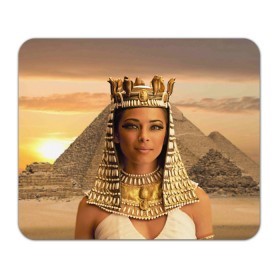 Коврик прямоугольный с принтом Клеопатра в Белгороде, натуральный каучук | размер 230 х 185 мм; запечатка лицевой стороны | Тематика изображения на принте: египет | египетская | закат | золото | клеопатра | корона | песок | пирамиды | пустыня | солнце | царица