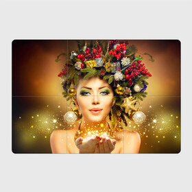 Магнитный плакат 3Х2 с принтом Чудо девушка в Белгороде, Полимерный материал с магнитным слоем | 6 деталей размером 9*9 см | волшебница | волшебство | звезды | новый год | подарки | празник | фея | чудо девушка