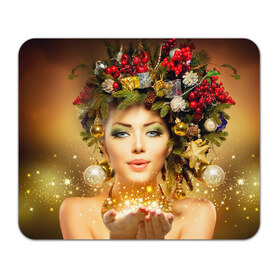 Коврик прямоугольный с принтом Чудо девушка в Белгороде, натуральный каучук | размер 230 х 185 мм; запечатка лицевой стороны | волшебница | волшебство | звезды | новый год | подарки | празник | фея | чудо девушка