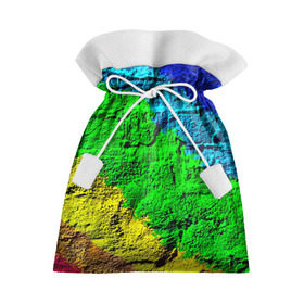 Подарочный 3D мешок с принтом Краска в Белгороде, 100% полиэстер | Размер: 29*39 см | Тематика изображения на принте: rainbow | краска | прикольные | радуга | текстуры | штрихи
