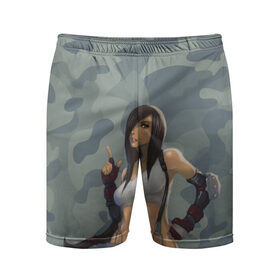 Мужские шорты 3D спортивные с принтом Военная девушка в Белгороде,  |  | девушка | камуфляж | рисунок