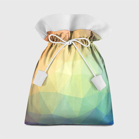Подарочный 3D мешок с принтом Polygonal в Белгороде, 100% полиэстер | Размер: 29*39 см | Тематика изображения на принте: polygonal | краски | многоугольник | полигональный | радуга | цвет