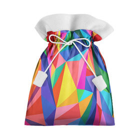 Подарочный 3D мешок с принтом Радуга в Белгороде, 100% полиэстер | Размер: 29*39 см | Тематика изображения на принте: polygonal | многоугольник | полигональный | разноцветный