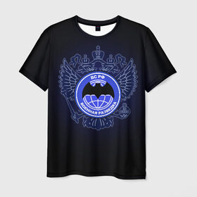 Мужская футболка 3D с принтом Военная разведка в Белгороде, 100% полиэфир | прямой крой, круглый вырез горловины, длина до линии бедер | армия | герб | россия