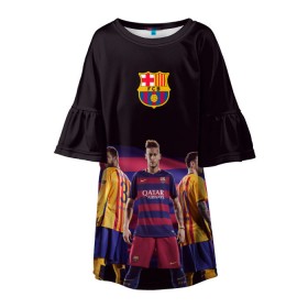 Детское платье 3D с принтом ФК Барселона в Белгороде, 100% полиэстер | прямой силуэт, чуть расширенный к низу. Круглая горловина, на рукавах — воланы | Тематика изображения на принте: евро 2016
barca barcelona | иньеста | месси | неймар | пике | суарез