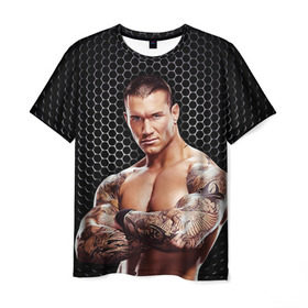Мужская футболка 3D с принтом Randy Orton в Белгороде, 100% полиэфир | прямой крой, круглый вырез горловины, длина до линии бедер | randy orton | wwe | рестлинг | чемпион мира