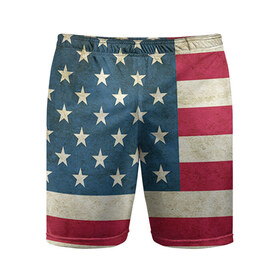 Мужские шорты 3D спортивные Флаг USA купить в Белгороде