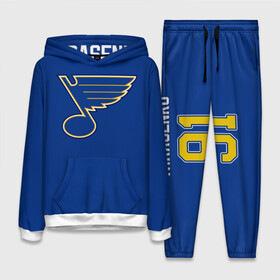 Женский костюм 3D (с толстовкой) с принтом Saint louis blues Tarasenko 91 в Белгороде,  |  | saint louis blues | tarasenko | тарасенко