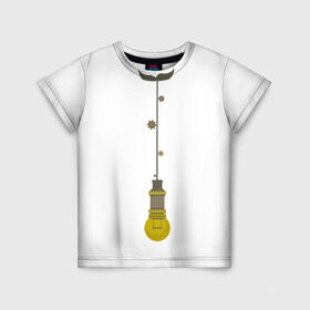 Детская футболка 3D с принтом Ламповый галстук в Белгороде, 100% гипоаллергенный полиэфир | прямой крой, круглый вырез горловины, длина до линии бедер, чуть спущенное плечо, ткань немного тянется | галстук | лампа | стимпанк | усы | шестеренки