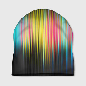 Шапка 3D с принтом Спектр в Белгороде, 100% полиэстер | универсальный размер, печать по всей поверхности изделия | мерцание | радуга | свет | свечение | сияние | спектр | цвета | эквалайзер
