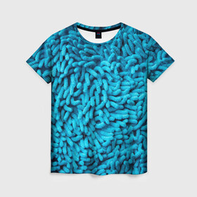 Женская футболка 3D с принтом Пушистик в Белгороде, 100% полиэфир ( синтетическое хлопкоподобное полотно) | прямой крой, круглый вырез горловины, длина до линии бедер | ковёр | ковролин | комфорт | палас | пушистик | тепло