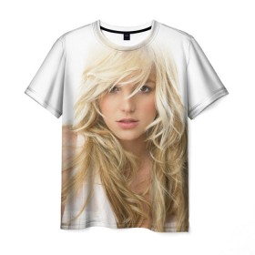 Мужская футболка 3D с принтом Бритни Спирс в Белгороде, 100% полиэфир | прямой крой, круглый вырез горловины, длина до линии бедер | Тематика изображения на принте: britney spears | американская поп певица | бритни спирс