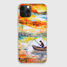 Чехол для iPhone 12 Pro Max с принтом Рыбак на лодке в Белгороде, Силикон |  | Тематика изображения на принте: грузило | карась | лодка | окунь | природа | река | рыбак | рыболов | снасти | туризм | щука
