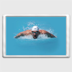 Магнит 45*70 с принтом Michael Phelps в Белгороде, Пластик | Размер: 78*52 мм; Размер печати: 70*45 | Тематика изображения на принте: 