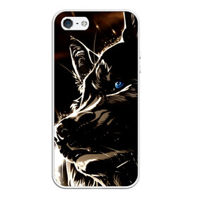 Чехол для iPhone 5/5S матовый с принтом Anime Wolf в Белгороде, Силикон | Область печати: задняя сторона чехла, без боковых панелей | wolf | аниме | волк