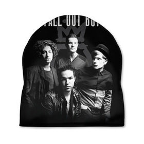 Шапка 3D с принтом Группа Fall out boy в Белгороде, 100% полиэстер | универсальный размер, печать по всей поверхности изделия | Тематика изображения на принте: fall out boy